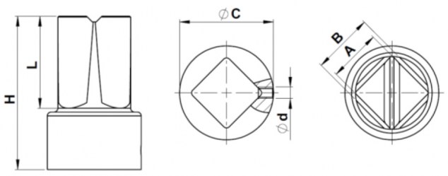 45_square-cap-for-stem-for-ball-valve-dn200-skica