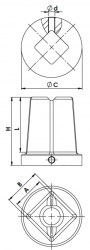 45_square-cap-for-stem-for-ball-valve-dn25-skica